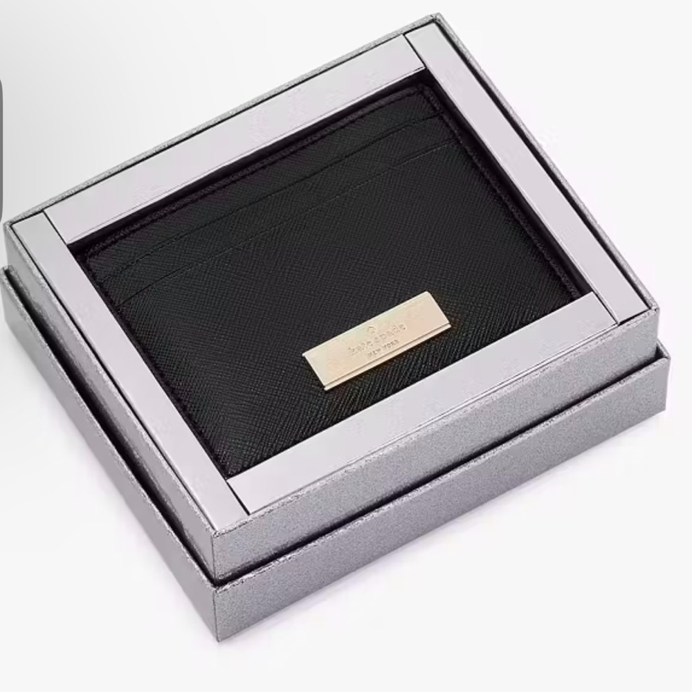 ‼️FINAL PRICE‼️Kate Spade Boxed Small Patent Saffiano Slim Card Holder